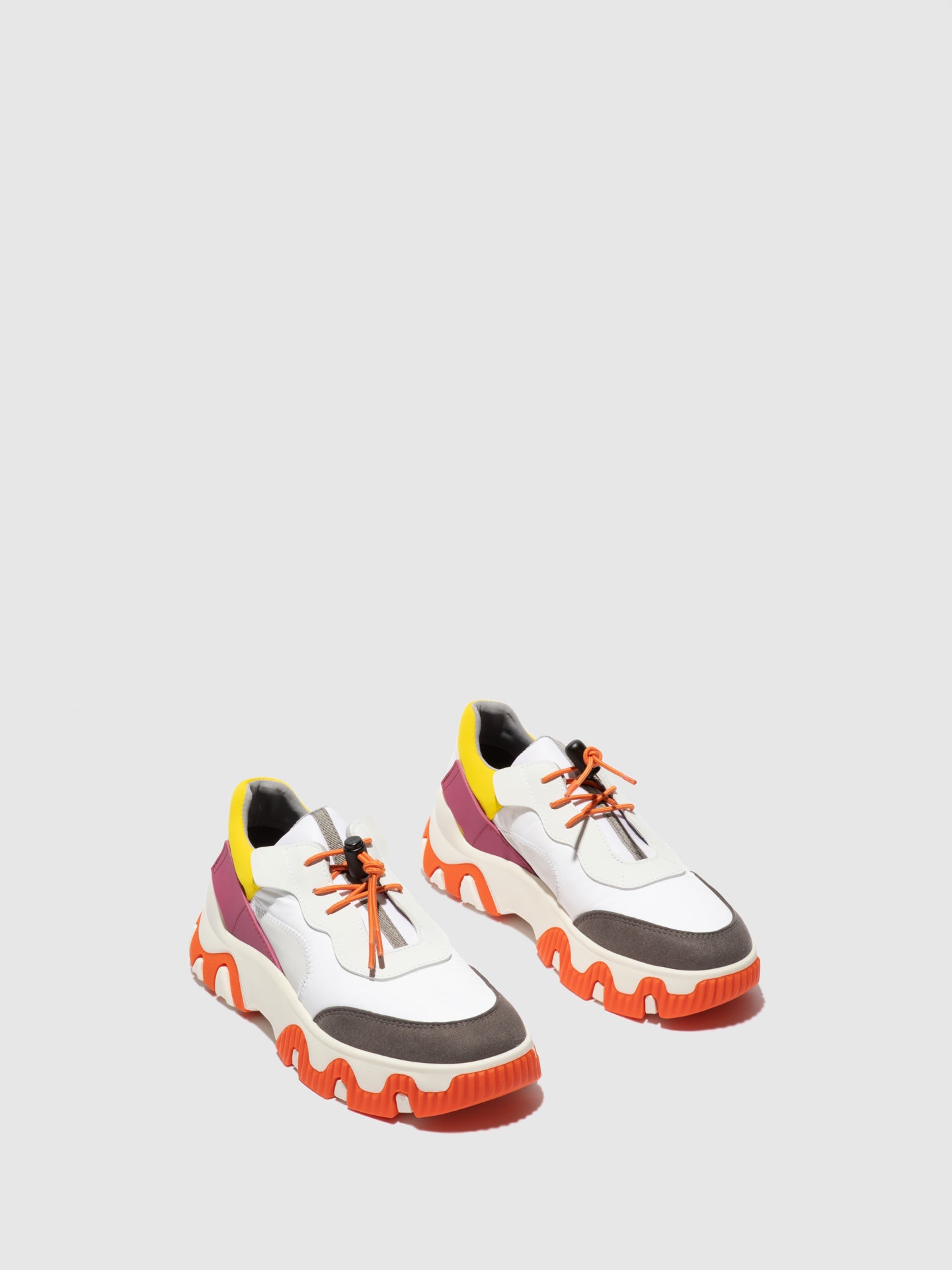 Fly London Ténis com Elástico FIAN634FLY MULTI OFFWHITE/YELLOW/FUCHIA
